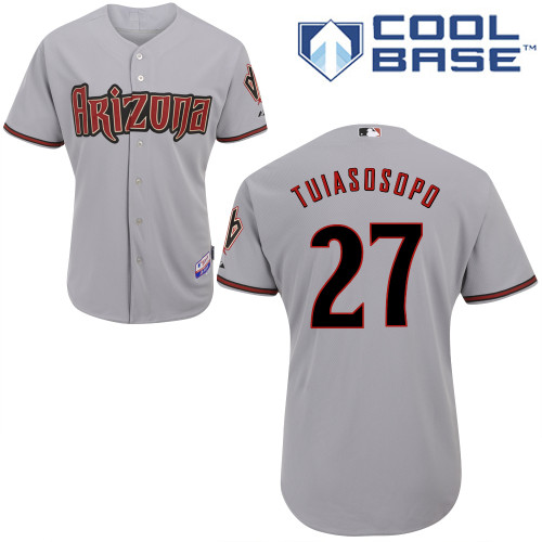 Matt Tuiasosopo #27 MLB Jersey-Arizona Diamondbacks Men's Authentic Road Gray Cool Base Baseball Jersey